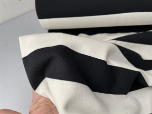 Vinterjersey - bredstribet i sort / offwhite